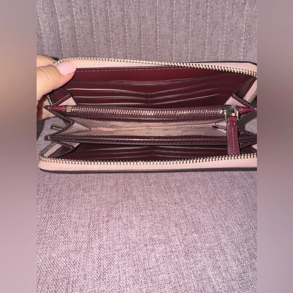 Kate Spade Pink Zip Around Continental Wallet - Picture 3 of 3